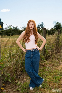 Aubree x Tank Top And Jeans In Nature Wilderness Fashion Art Model Session COMPLETE EXTENDED EDITION